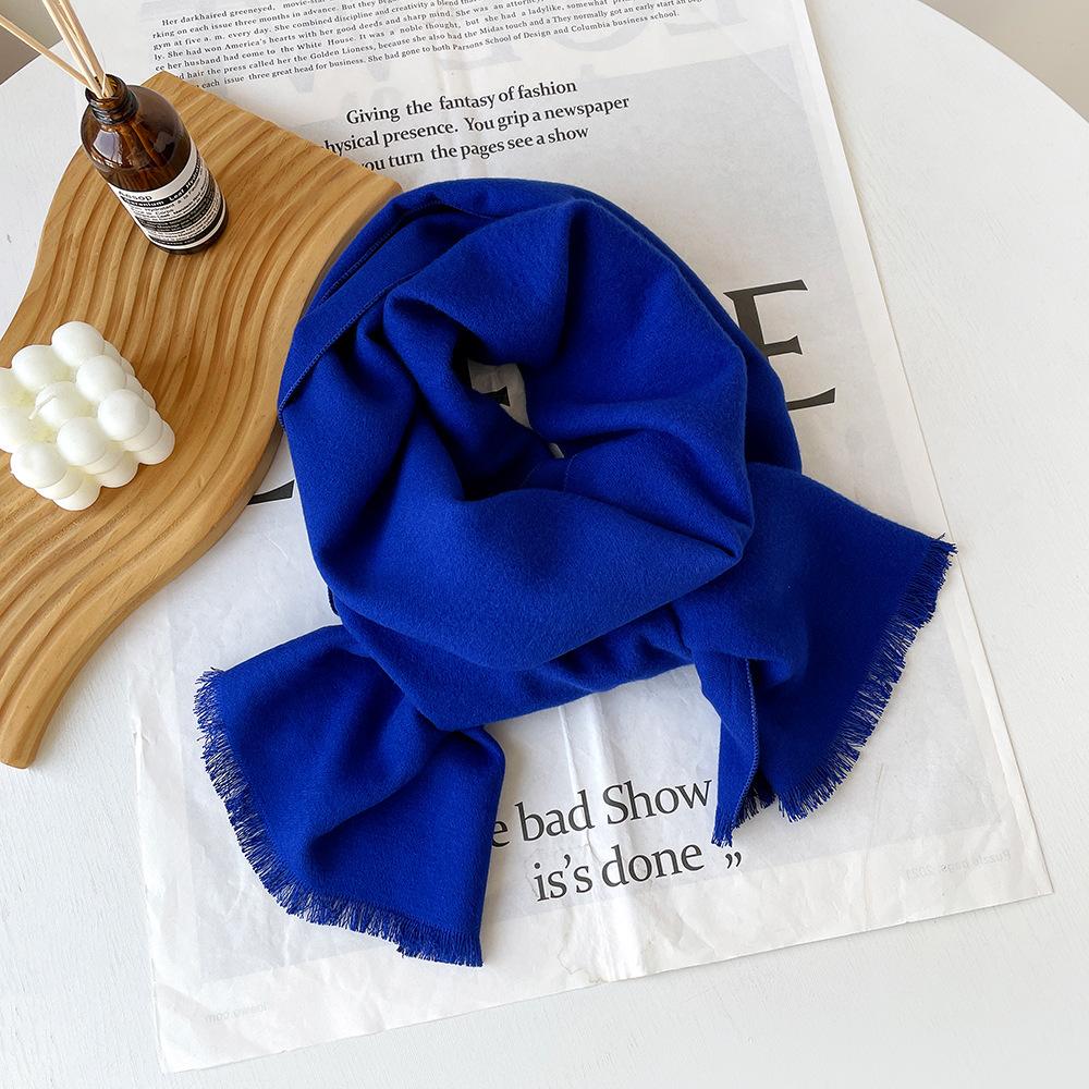 European and American fashion scarves Men's autumn and winter cotton scarves Warm decoration with coats Solid color scarves Wholesale