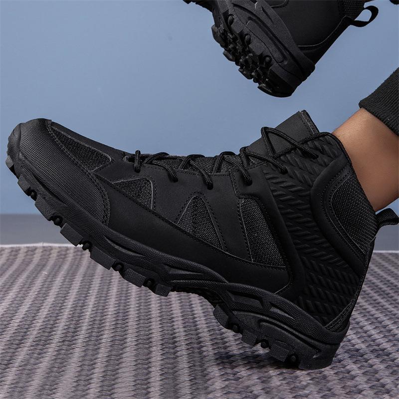 

Новые зимние большого размера мужские и женские одинарные ботинки с высоким верхом, обувь для активного отдыха, походная обувь, пара 36 чёрный