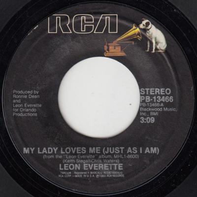 7inch Record LEON EVERETTE - My Lady Loves Me (Just As I Am) PB13466 RCA 1983 US Folk Used