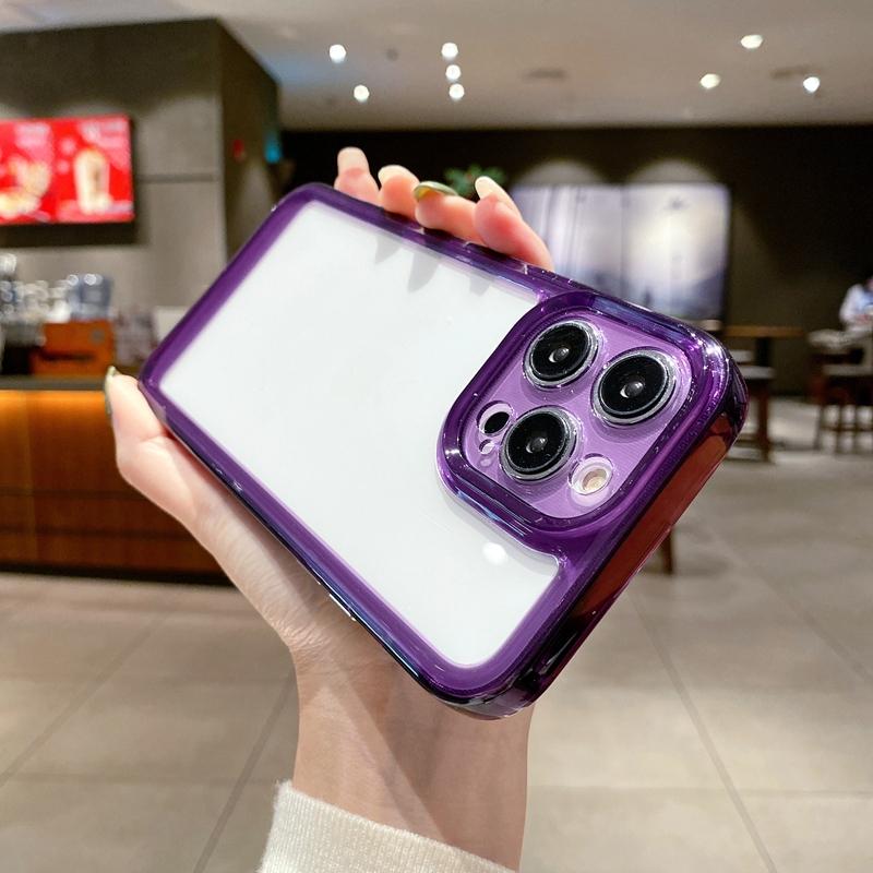 Luxury Transparent Phone Case For Iphone 11 12 13 14 Pro Max X Xs Xr Max 7 8 Plus Bumper Shockproof Clear Cases Cover
