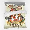 Bbq Duvet Cover Sets For Kids Teens Queen Size Lightweight Down Quilt Covers Bedroom Decor 2 Pillowcases 1 Duvet Cover No Quilt