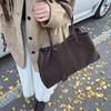 Faux Suede Solid Color High Quality Fashiable Versatile Handbag Women's Large Capacity Winter Daily Shoulder Bag