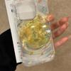 Smudge yellow floral application iPhone17ProMax vortex mobile phone case 16 Apple 14/15 large hole premium sense