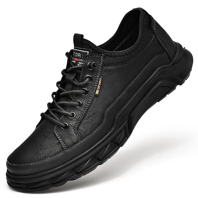 Classic New Men's Loafers Casual Outdoor Shoes Versatile Hiking Travel Shoes Men's Genuine Leather Shoes Non Slip Free Delivery