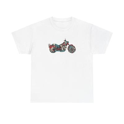 Vintage Biker Motorrad HD Unisex Schweres Baumwoll T-Shirt Oberteile Tee