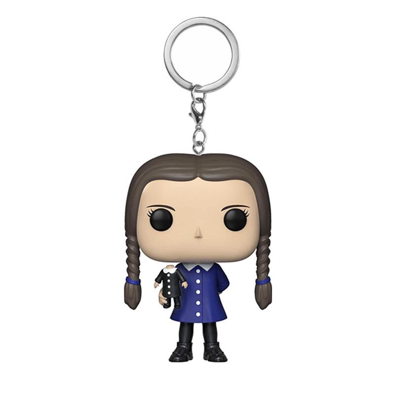 Portachiavi Famiglia Addams Mercoledì Ciondolo Figura Anime Fascino Borsa Gotico Regalo