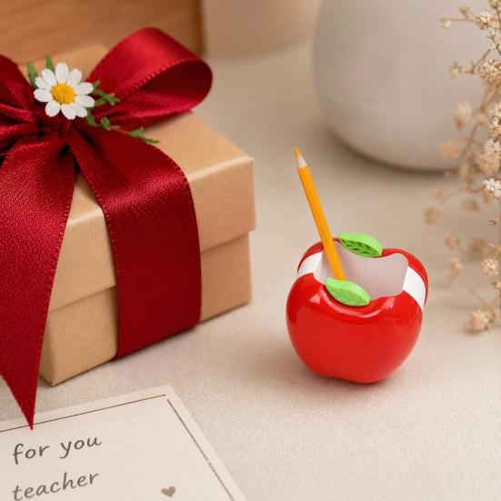 xiaobudian Fruit Shape Pen Holder, Large Capacity Desktop Pencil Organizer, Decorative Stationery Container Box for Home, Office, Classroom