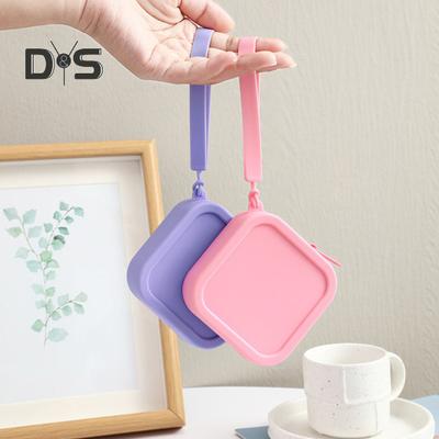 Portamonete per Monete Cuffie Documenti Silicone Leggero Liscio Cerniera Portachiavi Anello Portaoggetti Borsa Portatile per Uso Quotidiano Shopping Pendolarismo