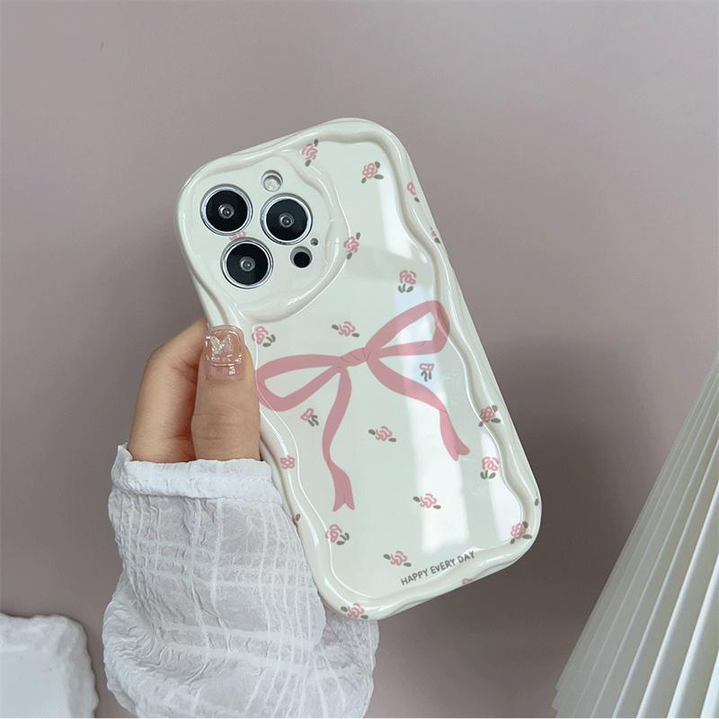 Phone Case For Google Pixel 10 7 8 9 Pro XL 8A Fashion Flower Silicone Wavy Edge Camera Protective Ultra-thin Anti-falling Cover