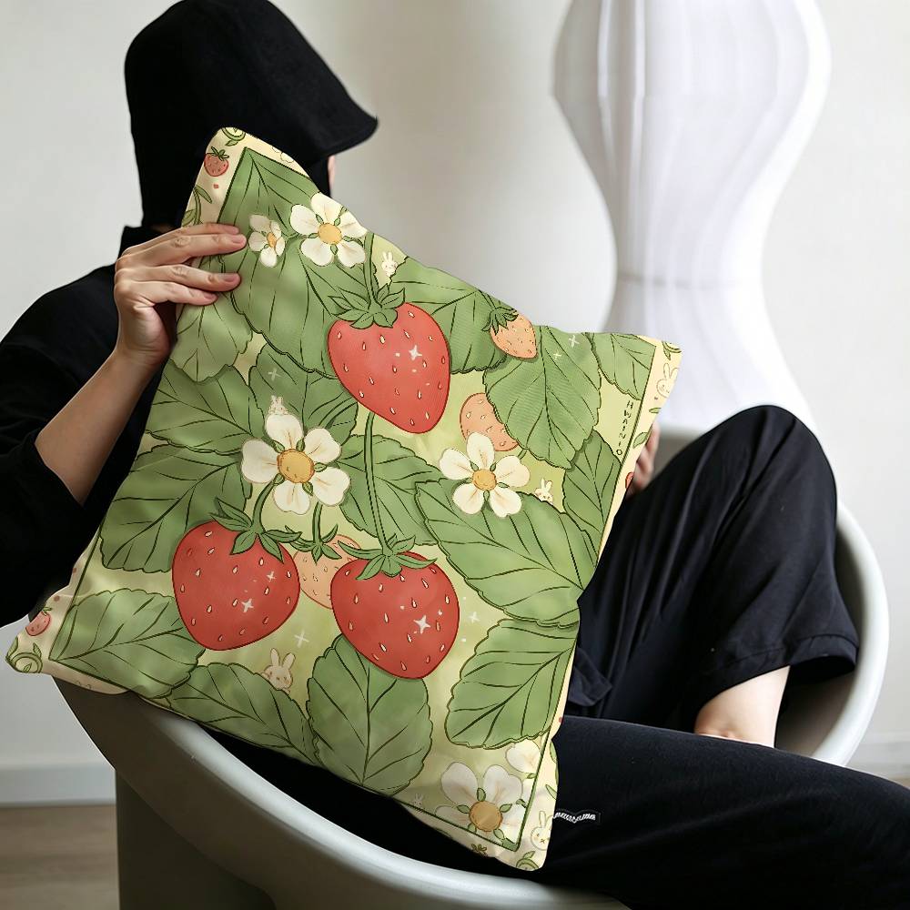 Fashion Strawberry Pillow Gift Home Office Decoration Bedroom Sofa Car Cushion Cover case x