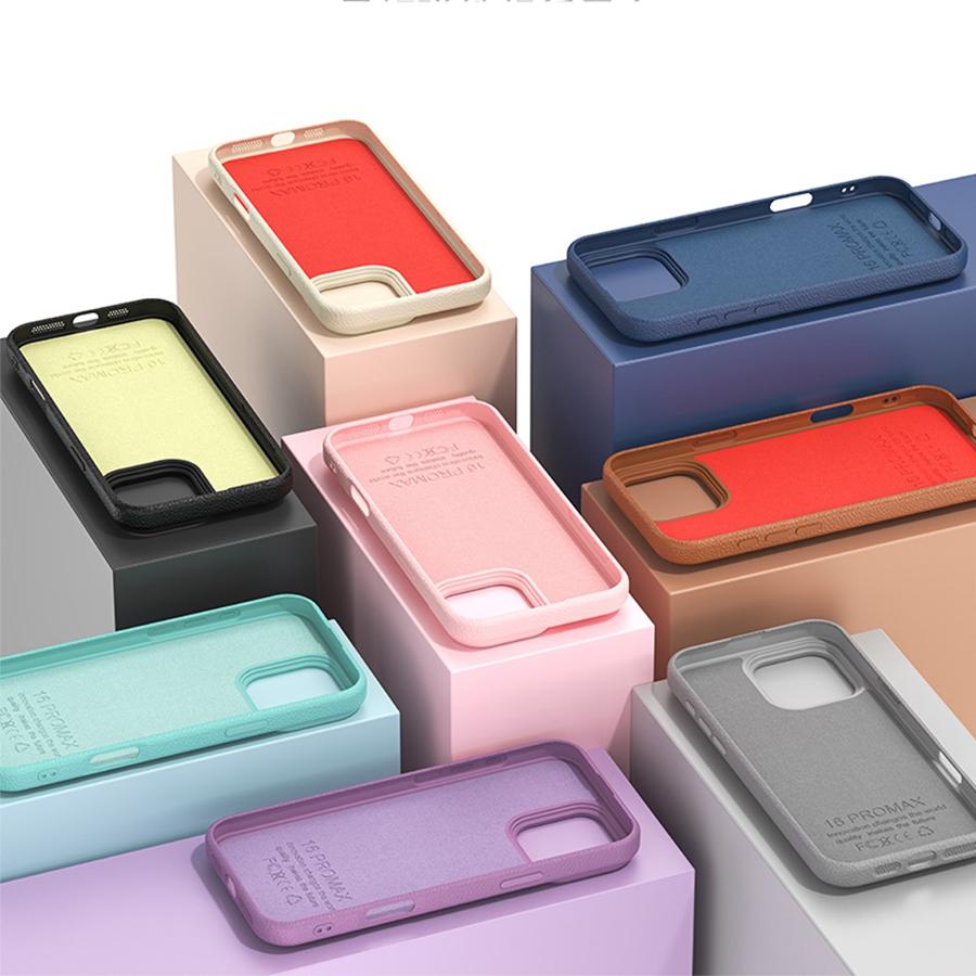 Magnetický ultratenký PU kožený kryt na telefon s texturou liči pro iPhone 16/15/14/13/12/11 Pro Max 16 Plus Kompatibilní s bezdrátovým nabíjením Tenký kryt na telefon