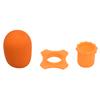 Microphone Protection Accessory Kit with Foam Windshield Anti-rolling Silicone Ring Bottom Rod Sleeve Holder for Wireless Handheld