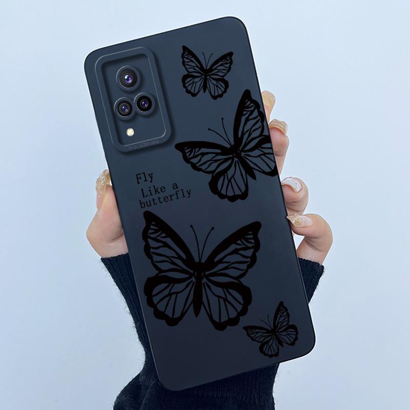 For Vivo V21 4G VIVOV21 5G Cases V2066 V2108 V2050 Soft Silicone Phone Case Sweet Printing Cute Cartoon Protective Painted Cover