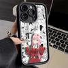 Phone Case for iPhone 17 Air 16E 15 16 Pro Max Darling Zero Two 02 Anime Cover 14 Plus 13 12 Mini Soft Shell Silicone Fundas