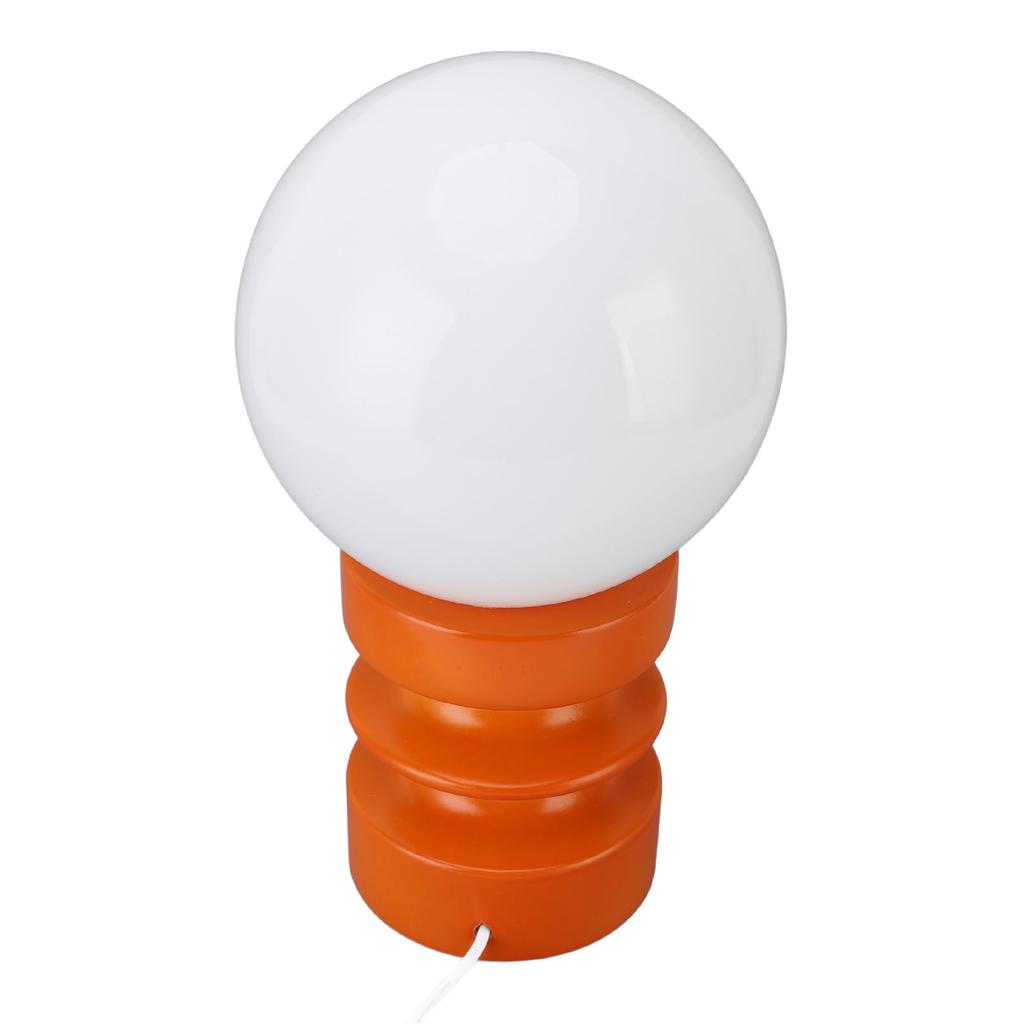 Retro Stolná lampa Dekoratívne sklenené tienidlo Drevená základňa USB Malé nočné svetlo na nočný stolík do spálne