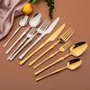 30Pcs Gold Dinnerware Set Stainless Steel Tableware Knife Tea Fork Coffee Spoon Dinner Cutlery Flatware Dishwasher Safe