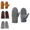 Dicke und warme Herren-Winterhandschuhe aus weichem Kunstfell und Polyestergemisch