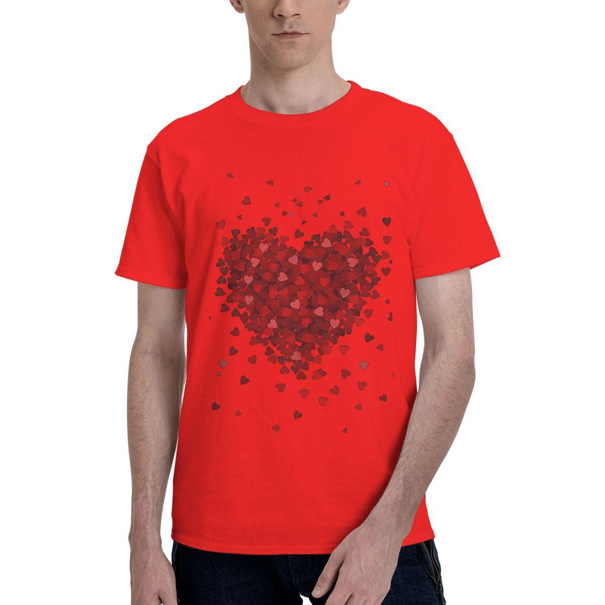 

Retro Red Heart Fashion 3D 100 Cotton Casual Breathable Confortable Tshirt Mens TShirts Tshirts Men S