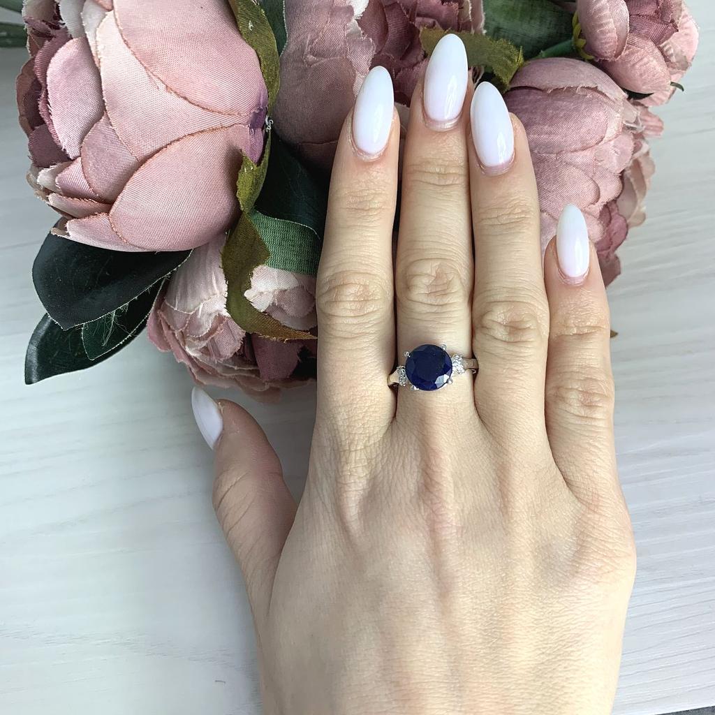 Silver Ring with Natural Sapphire 4.748ct (2061083)