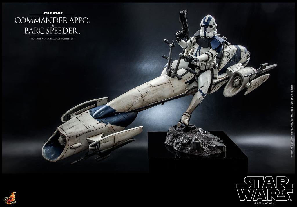 TV Masterpiece Star The Clone Wars Commander Appo BARC Speeder Scale Figure White TMS076 Wars & 1/6