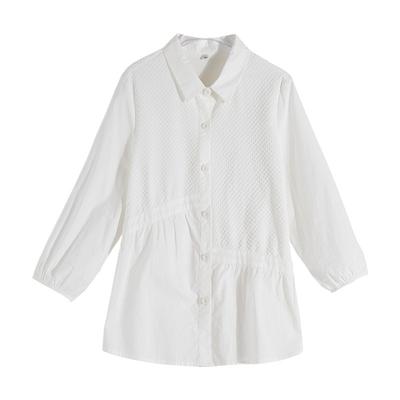 Irregular Shirt for Women Long-sleeved White Base Shirt for Spring and Autumn New Loose Chic Top