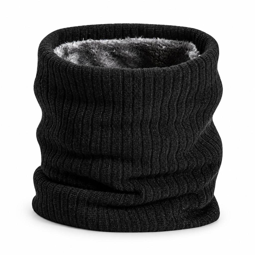 Men Winter Neck Warmer Thick Fleece Lined Thermal Neck Gaiter Soft Stretch Scarf for Skiing Cycling Hiking Cold Weather