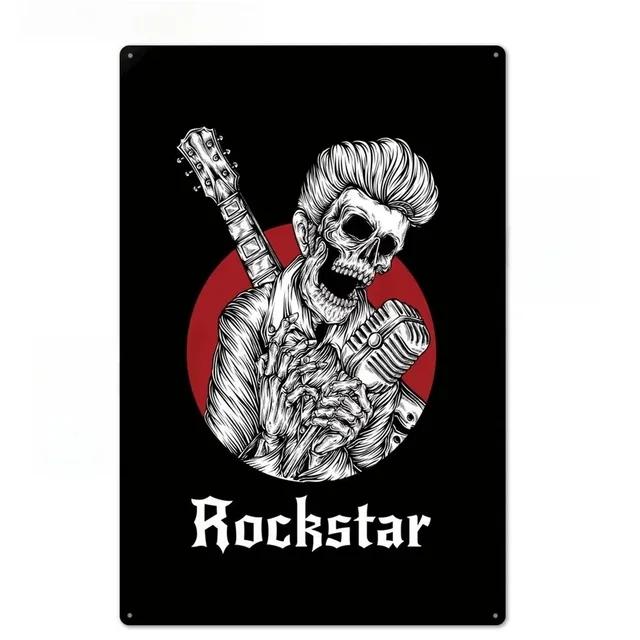 Vintage Rock N Roll Band Plaque Metal Tin Signs  Wall Decoration Art Posters for Man Cave Home Cafe Garden Club Bar