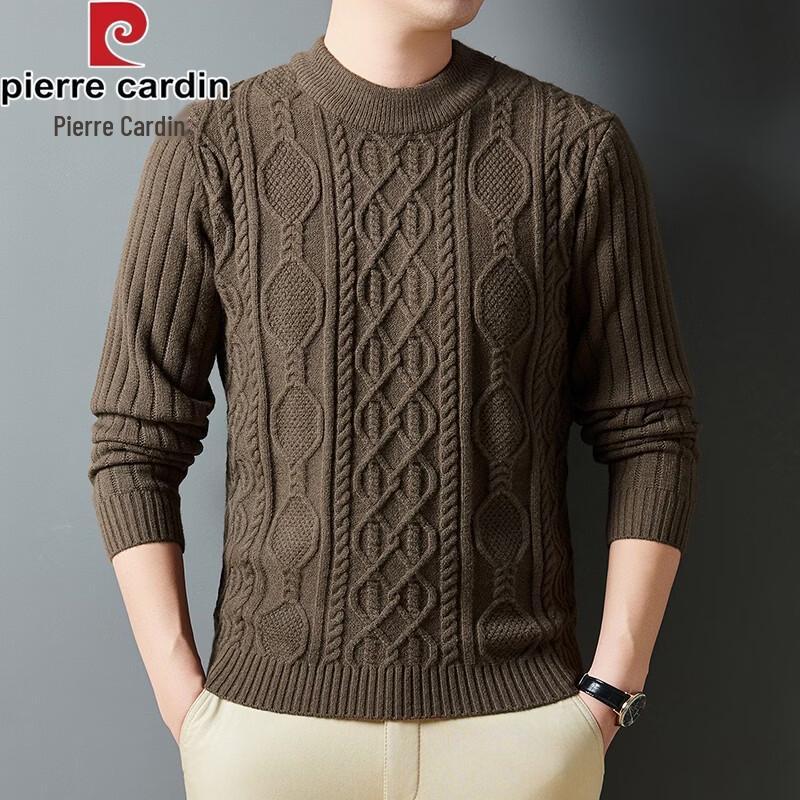 Pierre Cardin Men's Thickened Mock Neck Knit Sweater