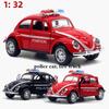 1/32 Alloy Beetle Police Car, Fire Truck, Regenerative Car Model, Children's Toy, Birthday Gift