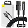 Kabel Usb Do Lightning Baseus Tungsten Gold, 2.4A, 1M (Czarny)