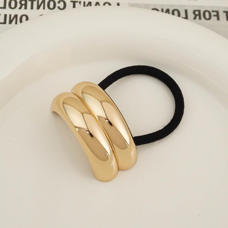 3pcs/set Korean Fashion Metal Irregular Hair Bands Ropes Women Double-Layer Headband Elastic Hairbands Ponytail Holder Hair Accessories
