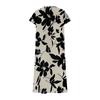 Summer Dress Women's Long Boho Beach Dress Elegant Maxi Dress V-Neck Short Sleeve Summer Tunic Dress Light Airy