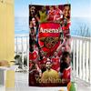 Arsenal Customize Text Beach Towel Super Soft & Absorbent Portable for SwimmingBeachCamping Travel Beach AccessoriesGym
