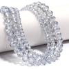 4 6 8mm Faceted Crystal Beads Light Blue Gray Abacus Glass Loose Spacer Beads for Jewelry Making DIY Necklace Bracelets Supplies