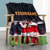 Arsenal Personalized Text Blanket Cozy Personalized Blanket Comfortable for Livingroom Office Couch Chair Four Seasons Multipurpose