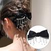 Elegant Sweet Bow Ponytail Hair Clip Solid Color Big Bowknot Hairpins For Women Girls Simple  Hair Accessories Gifts