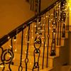 5M Curtain LED Icicle String Lights 110V 220V Christmas Garland Droop Light Wedding Garden Street Outdoor Decorative Lighting