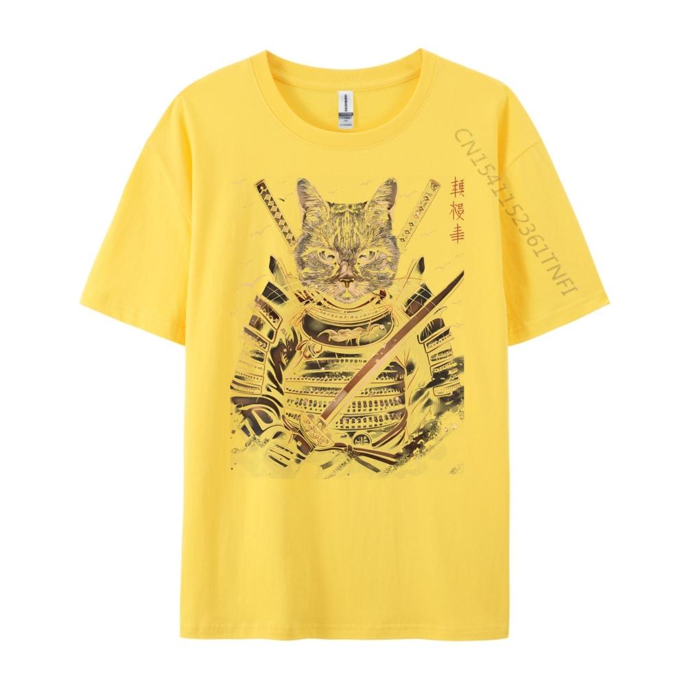 Cat Samurai Ninja Cat Samurai Art Ukiyo E Funny T Shirts Winter Shirts For Men Graphic T Shirts Men Male Clothes Tshirt for Men