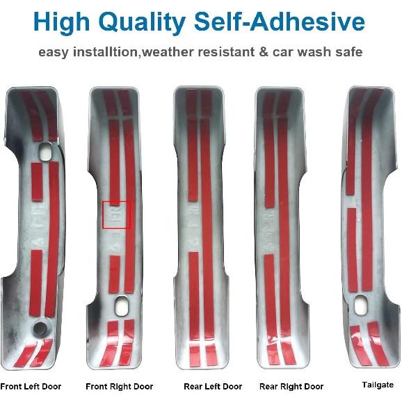 Rime pentru mânerul ușii mașinii, autocolant, ornamente, protecție împotriva zgârieturilor, potrivite pentru Ford Bronco 2022 4 uși, piese modificate pentru decorarea auto