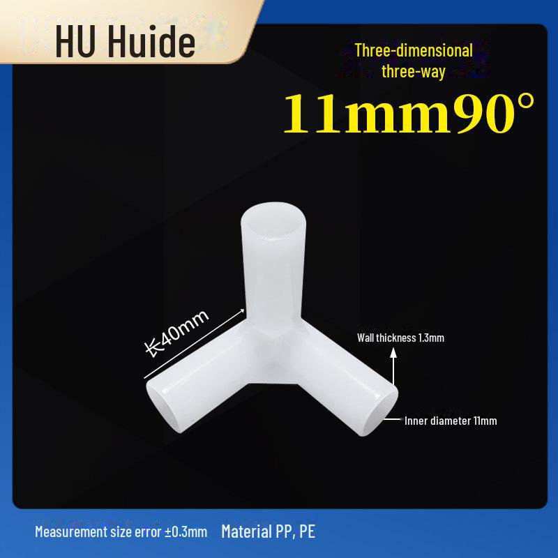 Three-Dimensional Plastic Right Angle Joint Connector for Tent and Studio Accessories