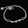 European & American Fashion Peach Heart Love Bracelet with Angel Wings