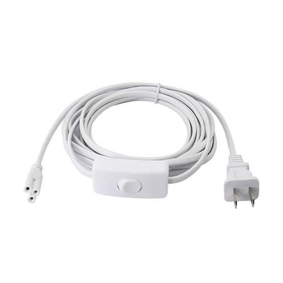 White 10ft LED Tube Power Extension Cord Plastic LED Light Fixture Extension Cable  Worker