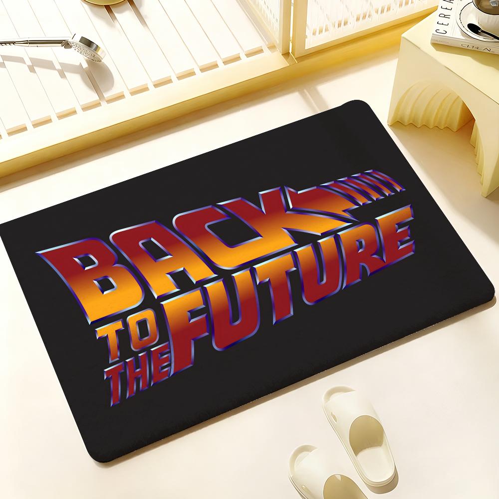 Hot B Back To the F Future Floor Mat Cozy Flannel Soft Thick Non Slip Mat For Living Room Bedroom Kitchen Decor Rugs