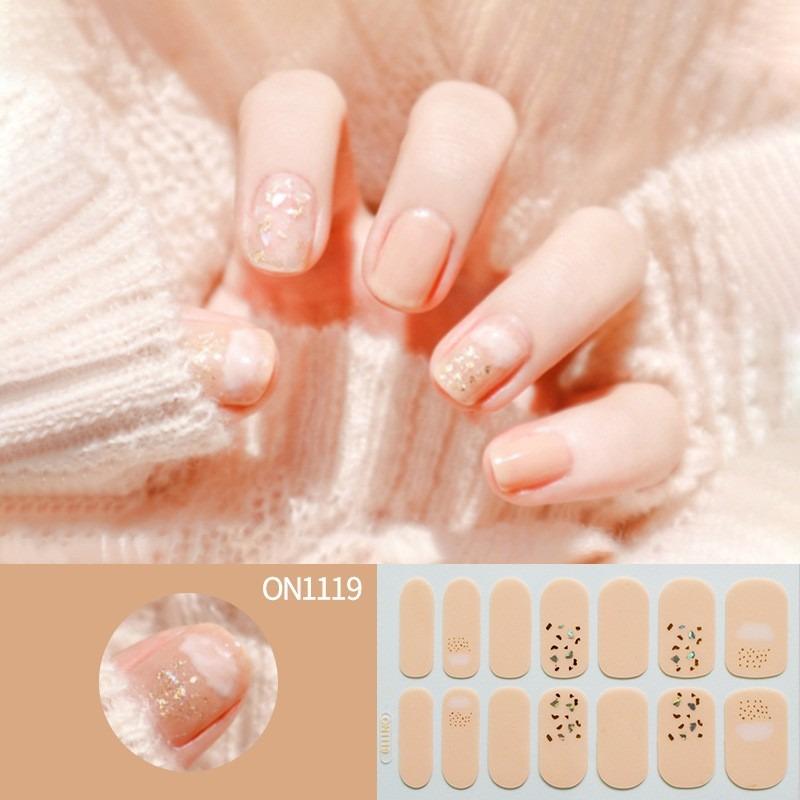 Nail Art No-bake Nail Stickers Full Stickers, 14-finger No-bake Gel Nail Stickers, Nail Art Full Stickers