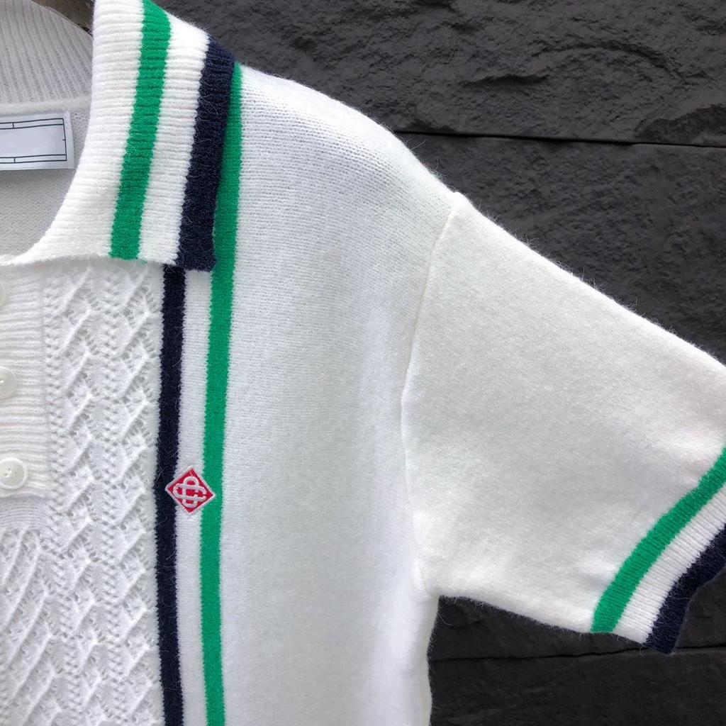 Unisex Europäischer & Amerikanischer Trendiger Jacquard-Streifen Strickpullover - Kurzärmeliges Woll-Design