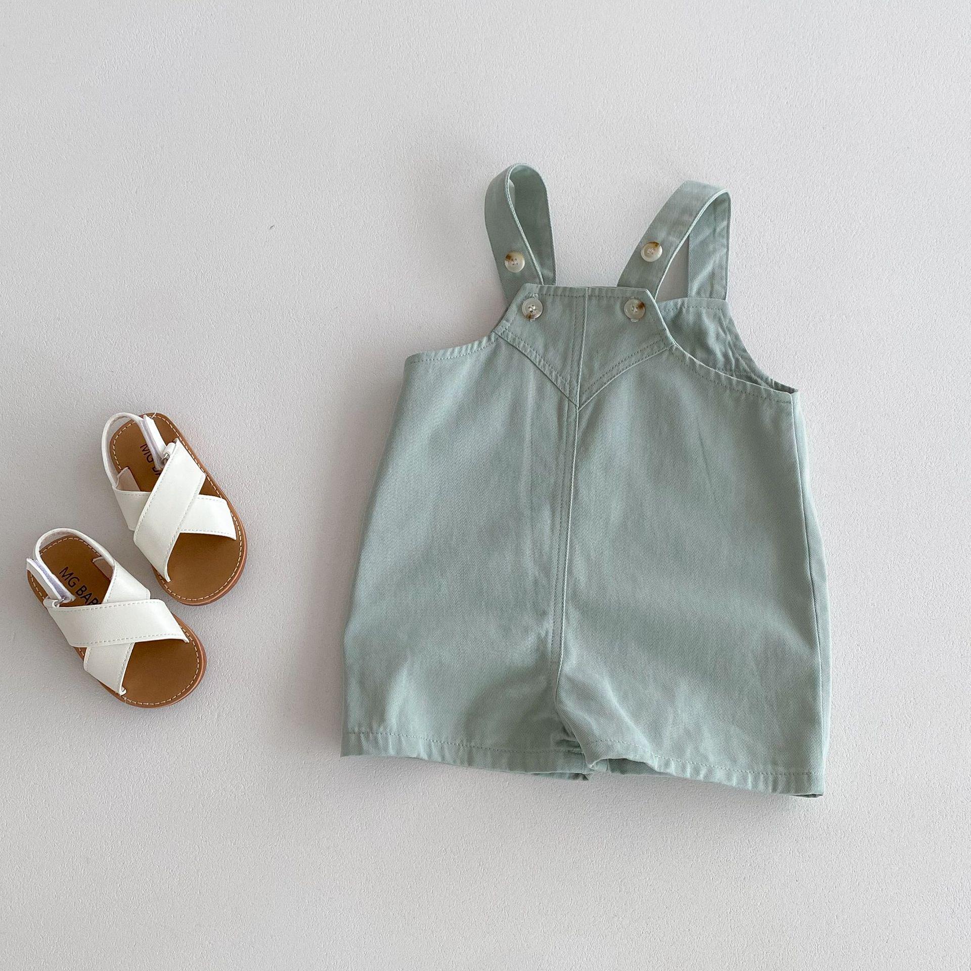 

Летний корейский короткий джинсовый комбинезон для детей: Дышащий, Тонкий, Крутой стиль для мальчиков и девочек 100 cm