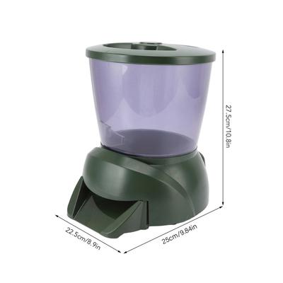 Mangiatoia Automatica per Pesci da Stagno da 4,25L con Secchio Trasparente Schermo LCD Dispenser di Cibo ad Alta Capacità per Stagno Acquario