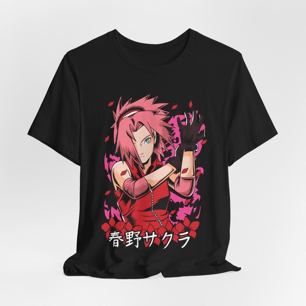 Anime Sakura Unisex Jersey Tee, Fan Merchandise, Graphic Shirt, Gifts
