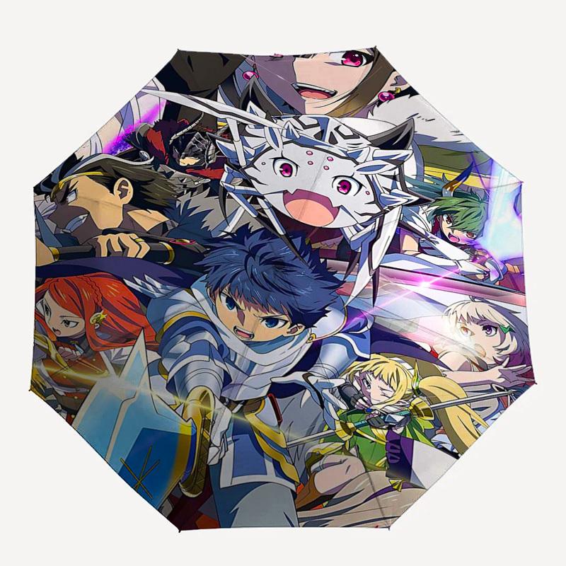 1pc Anime Characters Outdoor Umbrella - Automatic Opening & Closing - Portable 3-Fold Design - 8-Rib Iron Frame - Perfect Gift for Fans, Traveler