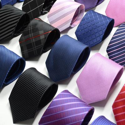 Herren Krawatte, Business Einfarbig Gestreift 8C Pfeil Jacquard Krawatte